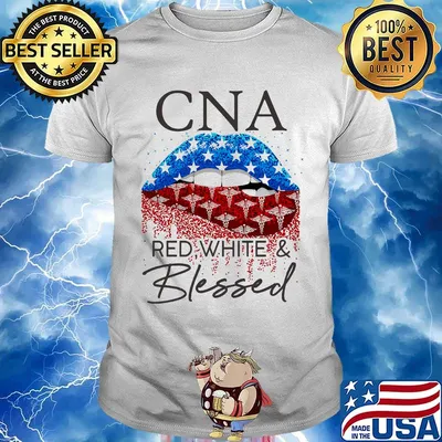 Lips cna red white and blessed american flag independence day shirt