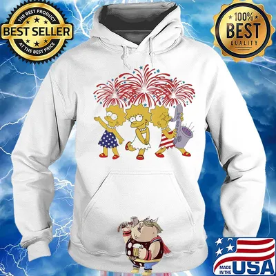 Lisa simpson firework american flag independence day s Hoodie