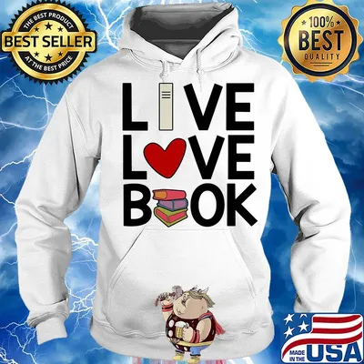 Live love book heart s Hoodie