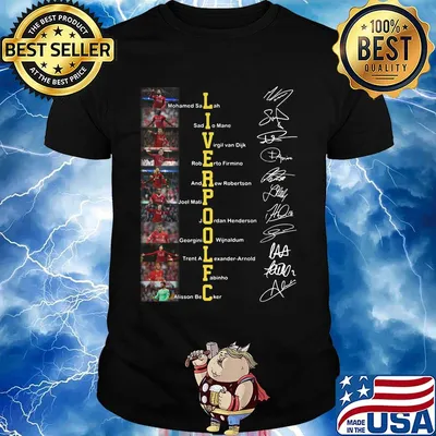 Liverpool fc football players signatures shirt