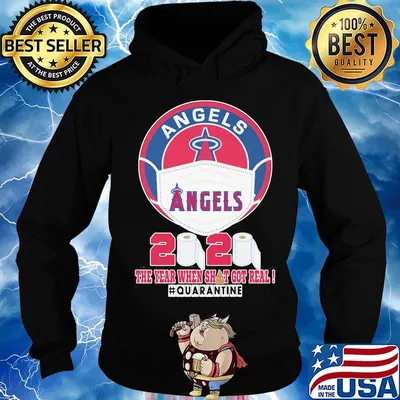 Los angeles angels baseball mask 2020 the year when shit got real quarantine toilet paper s Hoodie