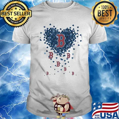 Love boston red sox baseball logo hearts shirt