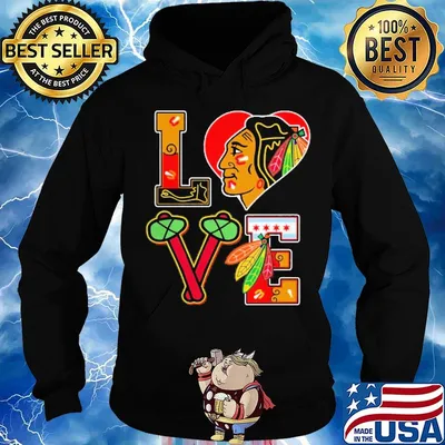 Love chicago blackhawks football team s Hoodie