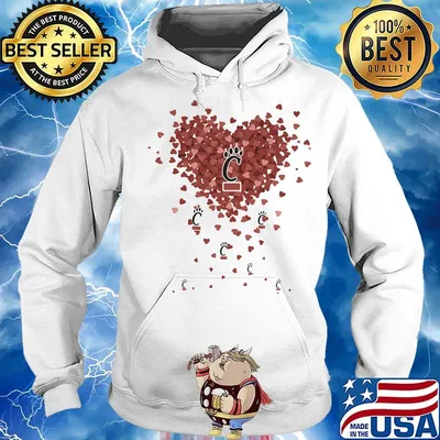 Love cincinnati bearcats logo hearts s Hoodie