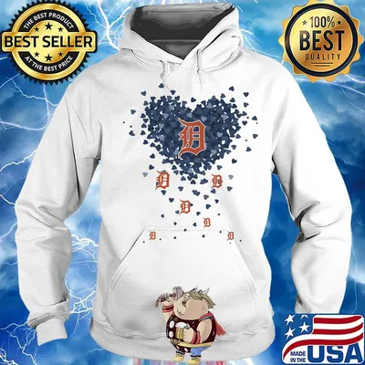 Love detroit tigers hearts s Hoodie