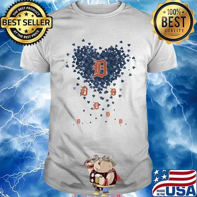 Love detroit tigers hearts shirt