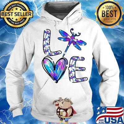 Love dragonflies heart diamond s Hoodie