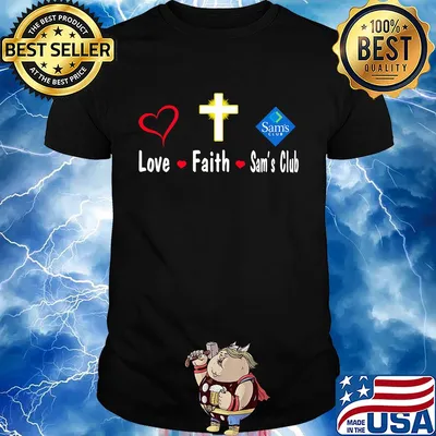 Love faith Sam's club logo shirt