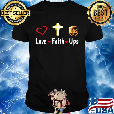 Love faith Ups logo shirt