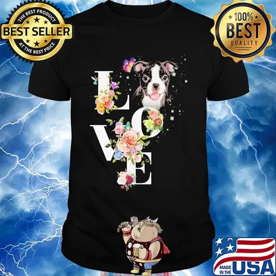 Love flower Boston Terrier shirt