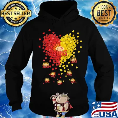 Love gold coast suns logo hearts light s Hoodie