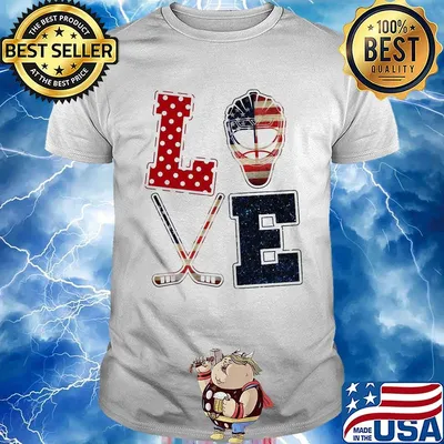 Love hockey American flag veteran Independence day shirt