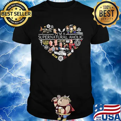 Love I'm a supernatural aholic heart shirt