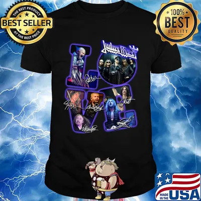 Love judas priest band members signatures shirt