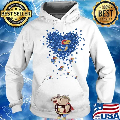 Love kansas jayhawk ku hearts s Hoodie