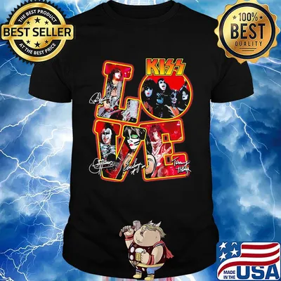 Love kiss band member signatures shirt