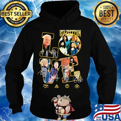 Love led-zeppelin band members signatures s Hoodie