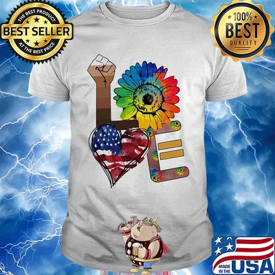Love lgbt juneteenth american flag independence day sunflower shirt