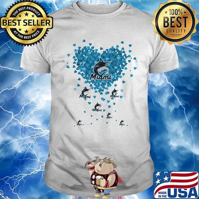 Love miami marlins hearts shirt