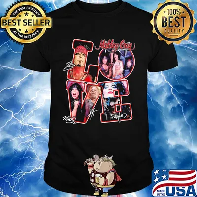 Love motley crue members signatures shirt