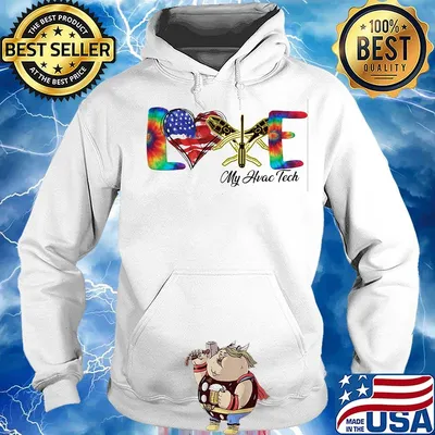 Love My Hvac Tech Independence Day Shirt Hoodie