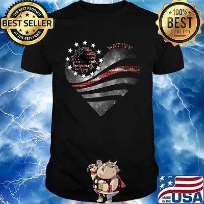 Love native sunflower heart america independence day shirt