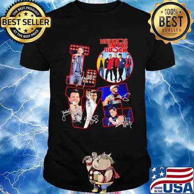 Love new kids on the block band members signatures shirt