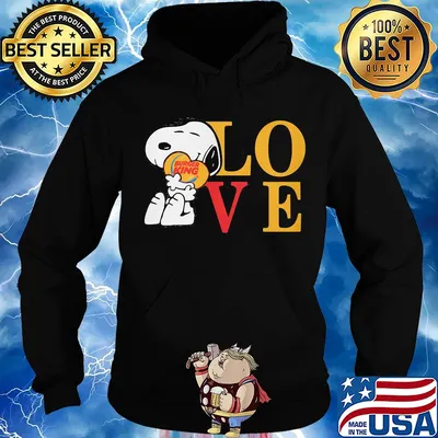 Love snoopy hug burger king heart s Hoodie