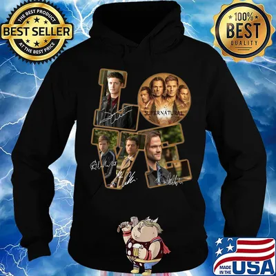 Love supernatural movie characters signatures s Hoodie