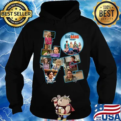 Love the big bang theory movie characters signatures s Hoodie