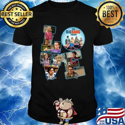 Love the big bang theory movie characters signatures shirt