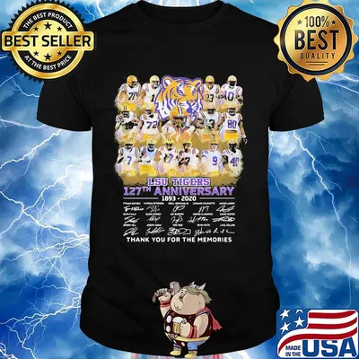 Lsu tigers 127th anniversary 1893 2020 thank you for the memories signatures shirt