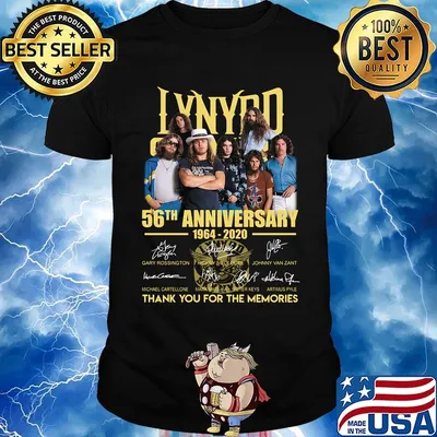 Lynyrd skynyrd 56th anniversary 1964 2020 thank you for the memories signatures shirt