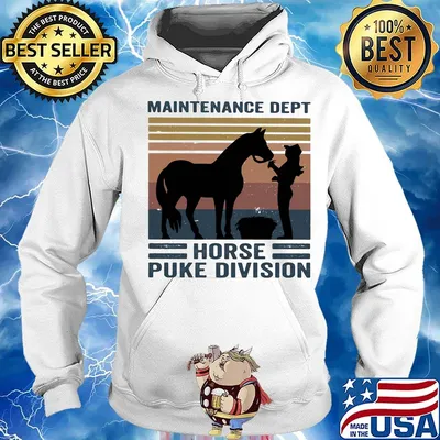 Maintenance dept horse puke division vintage retro s Hoodie