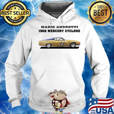 Mario andretti racing athletes 1968 mercury cyclone s Hoodie