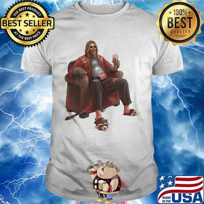 Marvel thor gordo animado memes sitting on sofa shirt