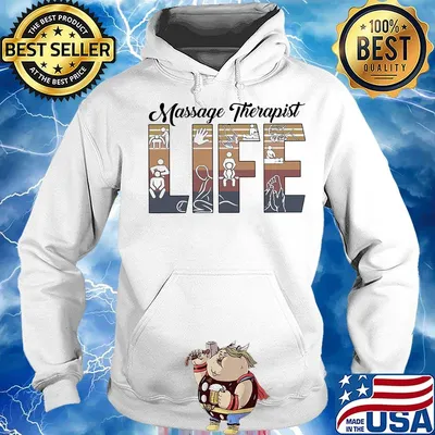 Massage therapist life vintage retro s Hoodie