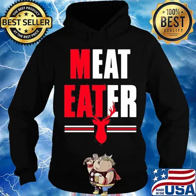 Meat Eater Red White The Alley Shirt Hoodie