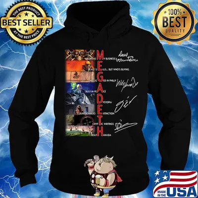 Megadeth band members signature s Hoodie