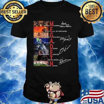 Megadeth band members signature shirt