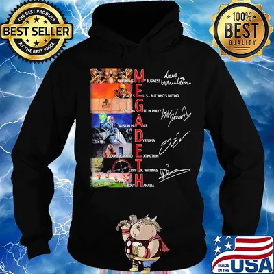 Megadeth band members signatures s Hoodie