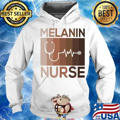Melanin Nurse Medical Stethoscope Black Lives Matter Shirt Hoodie