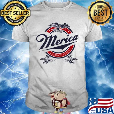 Merica since 1776 eagles logo shirt