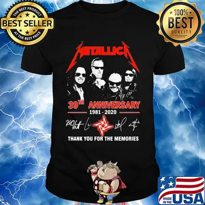 Metallica 39th anniversary 1981 2020 thank you for the memories signature shirt