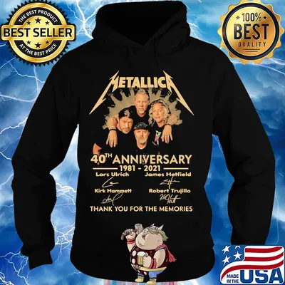 Metallica 40th anniversary 1980 2020 thank you for the memories signatures s Hoodie