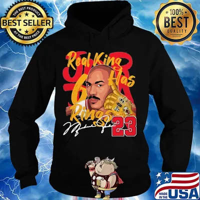 Michael jordan real king has rings 23 signature s Hoodie
