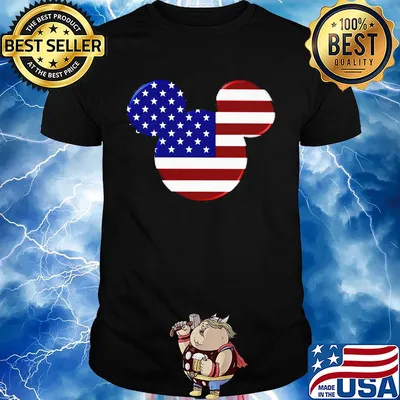 Mickey mouse american flag happy independence day shirt