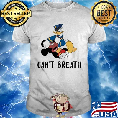 Mickey mouse and donald duck can't breath shirt