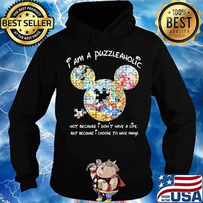 Mickey mouse autism i am a puzzle aholic not because i don't have but because i choose to have many s Hoodie