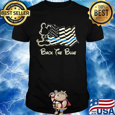 Mickey mouse back the blue american flag happy independence day shirt